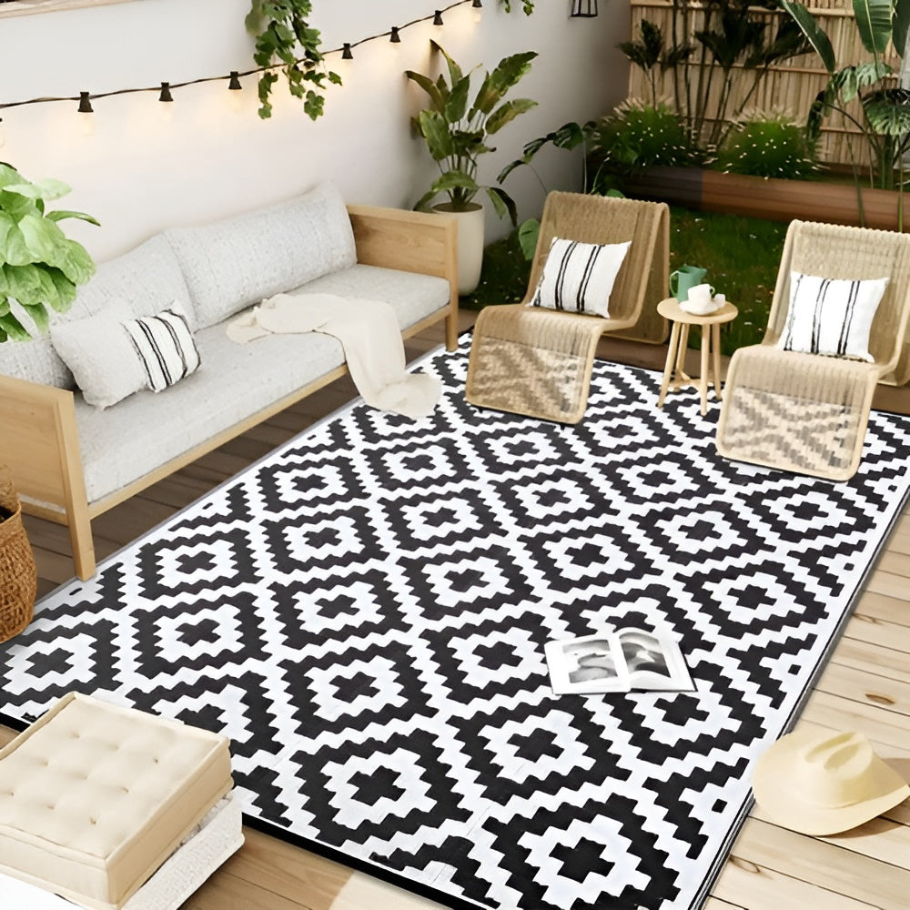 Ravello Outdoor Mat - Reversible Polypropylene, Non-Slip UV Resistant