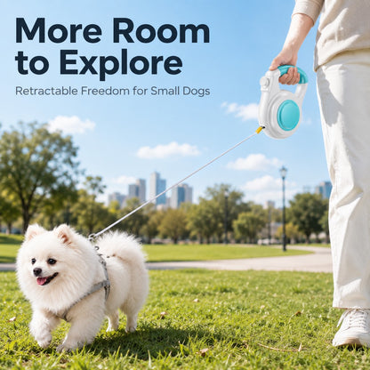 Ortekor Rechargeable Light-Up Retractable Dog Leash for Night Walks - Helps Small Dogs Stay Visible & Easy to Control