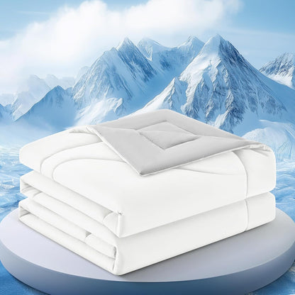 Cooling Comforter | Double-Sided Cooling Blanket for Hot Sleepers | Breathable Ice Fabric for Ultimate Comfort
