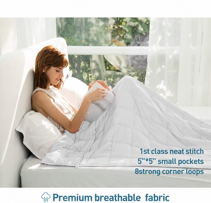 Cozy Comfort | Weighted Blanket for Adults with Cooling Fabric | Breathable All-Season Design for Ultimate Relaxation