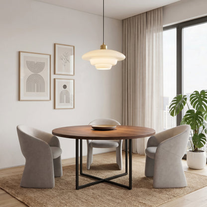 Frosted Glass Pendant Light – Modern Minimalist Kitchen & Dining Room Ceiling Fixture with Diffused LED Glow