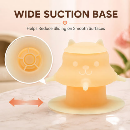 Ortekor 4-Nipple Silicone Nursing Feeder for Kittens & Puppies - Easier Litter Feeding with a Suction Base