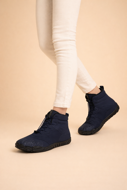 Women's Waterproof Minimalist Winter Boots – Zero-Drop Flexible Sole for Unrestricted Toe Movement & Outdoor Traction