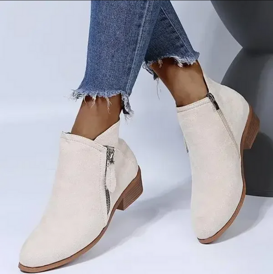 Side-Zip Ankle Boots with Arch Support for Women – Everyday Comfort Footwear for Walking & All-Day Wear