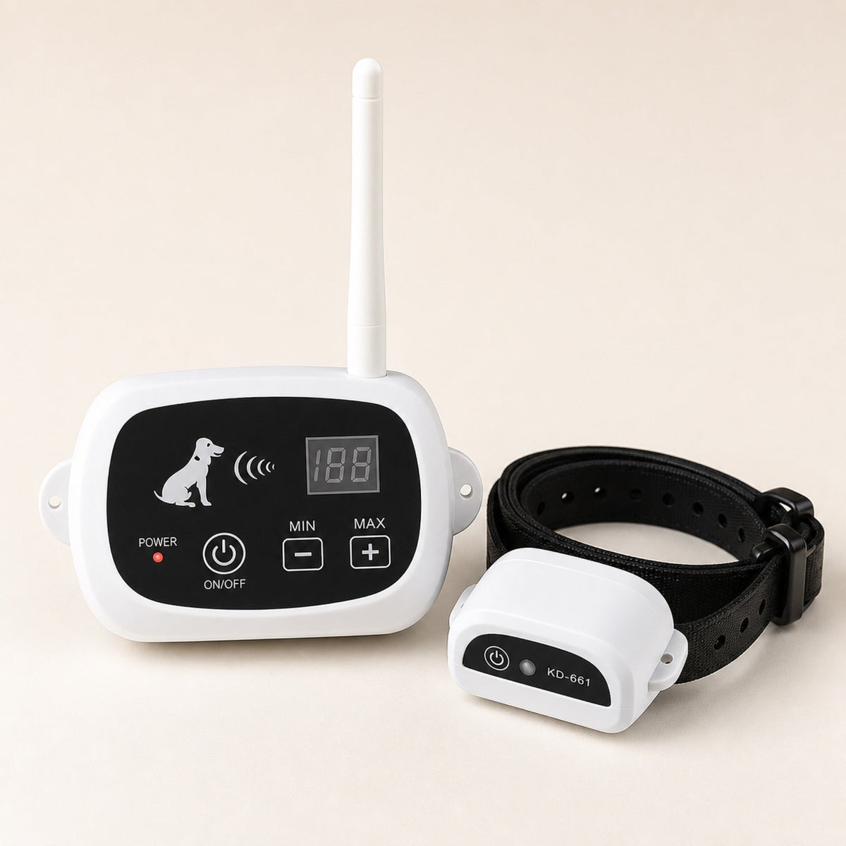 Rechargeable Circular Dog Containment System with Adjustable Radio Boundary, Waterproof Collar Receiver & Progressive Alert for Yard