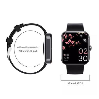 Non-Invasive Blood Sugar Monitor Watch with Heart Rate & Blood Pressure Tracking for Diabetics
