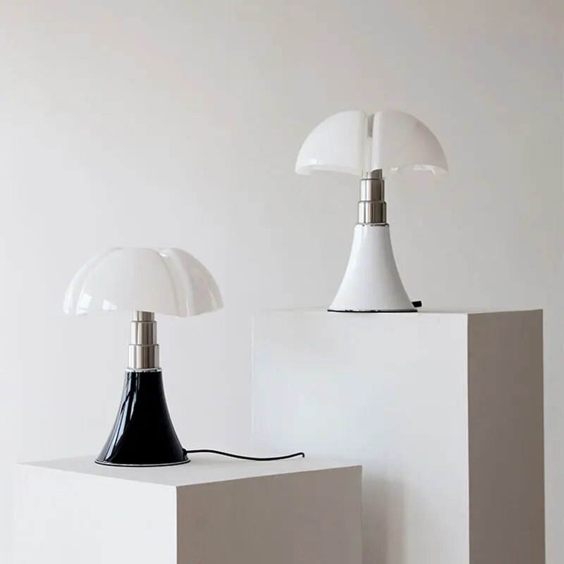 Sculptural Acrylic Touch-Dimmable LED Desk Lamp 19 in – Flower-Shaped Shade for Bedroom Nightstand, Living Room Side Table, Home Office Read