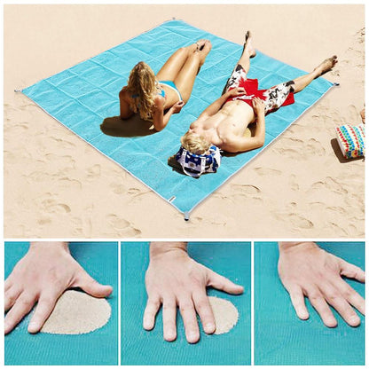 Sand-Free Beach Blanket Oversized 79x79 Inch Outdoor Mat with Sand-Proof Mesh Technology for Beach Picnic Park