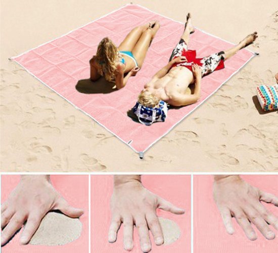 Sand-Free Beach Blanket Oversized 79x79 Inch Outdoor Mat with Sand-Proof Mesh Technology for Beach Picnic Park