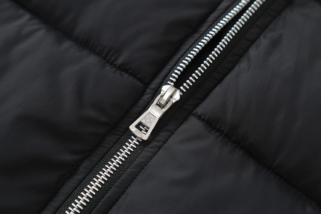 Checkered Insulated Puffer Coat – Lightweight Winter Jacket for Men – Water-Resistant Polyester Outerwear
