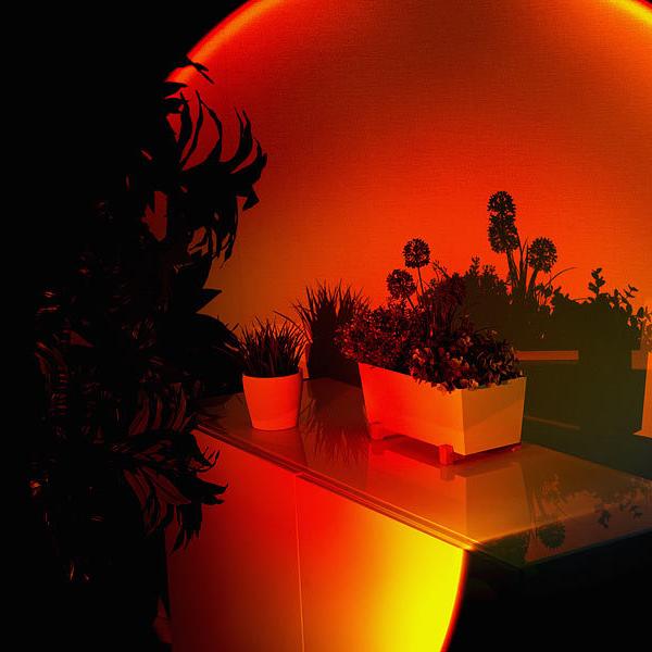 Rotating Metal LED Projection Mood Light for Bedroom and Living Room Ambient Lighting